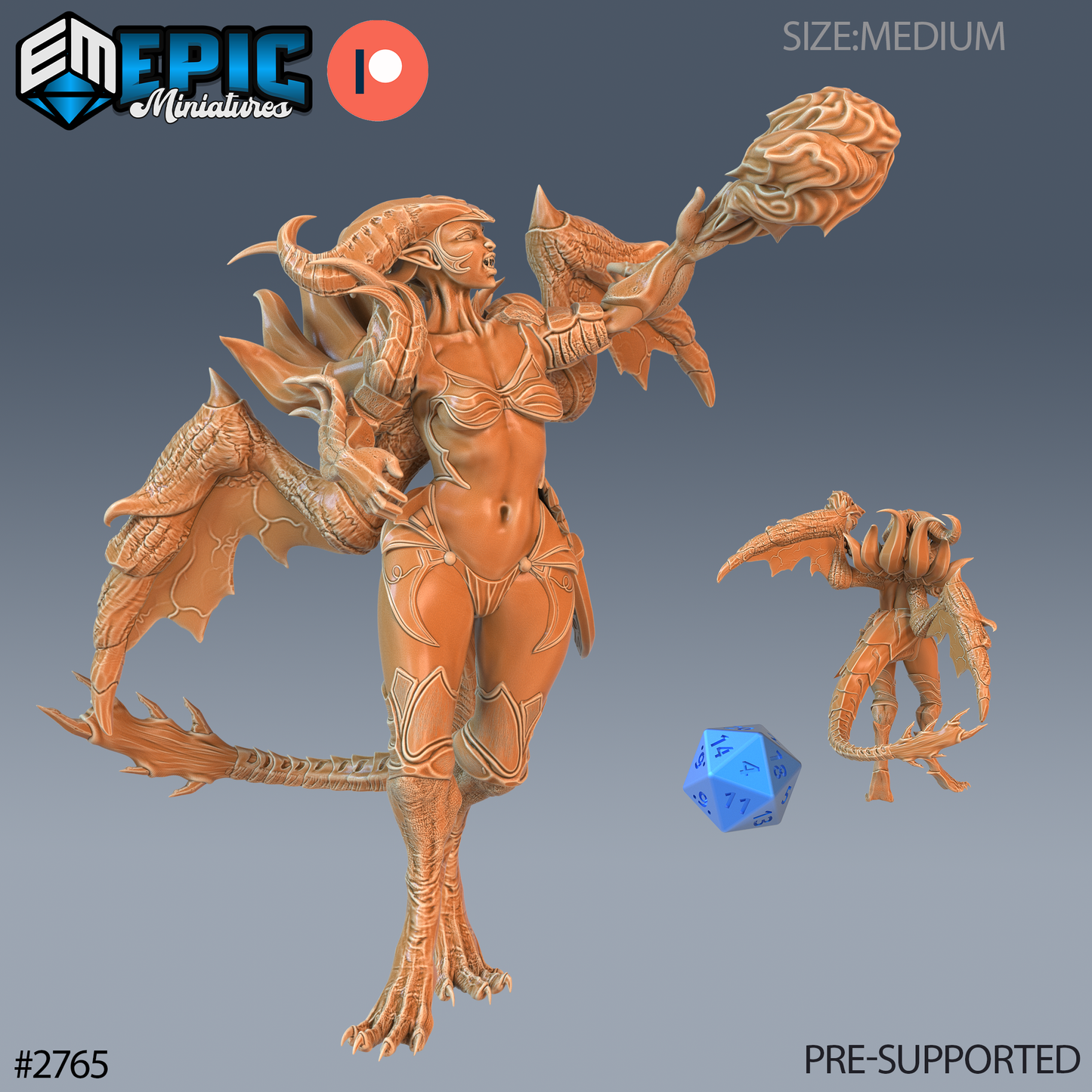 Succubus Empress | Infernal Demon Queen | Resin Tabletop RPG Figure | 25mm Base