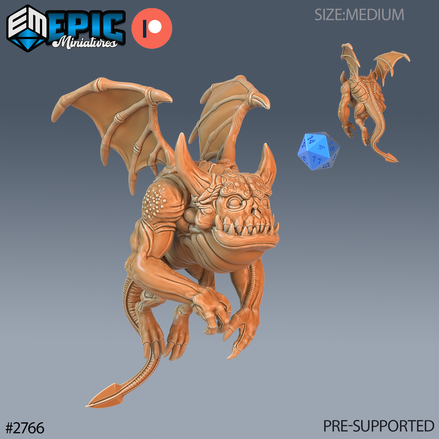 Hell Spawn | Infernal Demon Minion | Resin Tabletop RPG Figure | 25mm Base