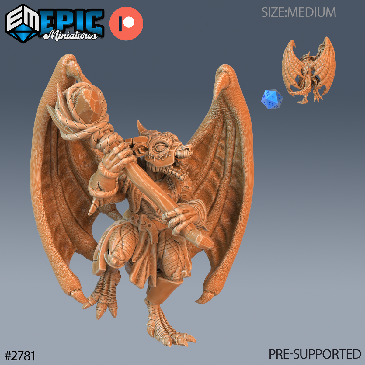 Winged Kobold Tribe DND Miniatures TTRPG Resin Figures 25mm Base