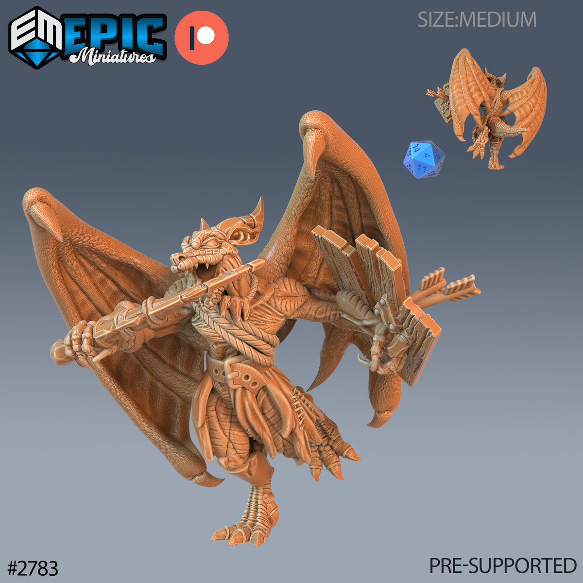 Winged Kobold Tribe DND Miniatures TTRPG Resin Figures 25mm Base