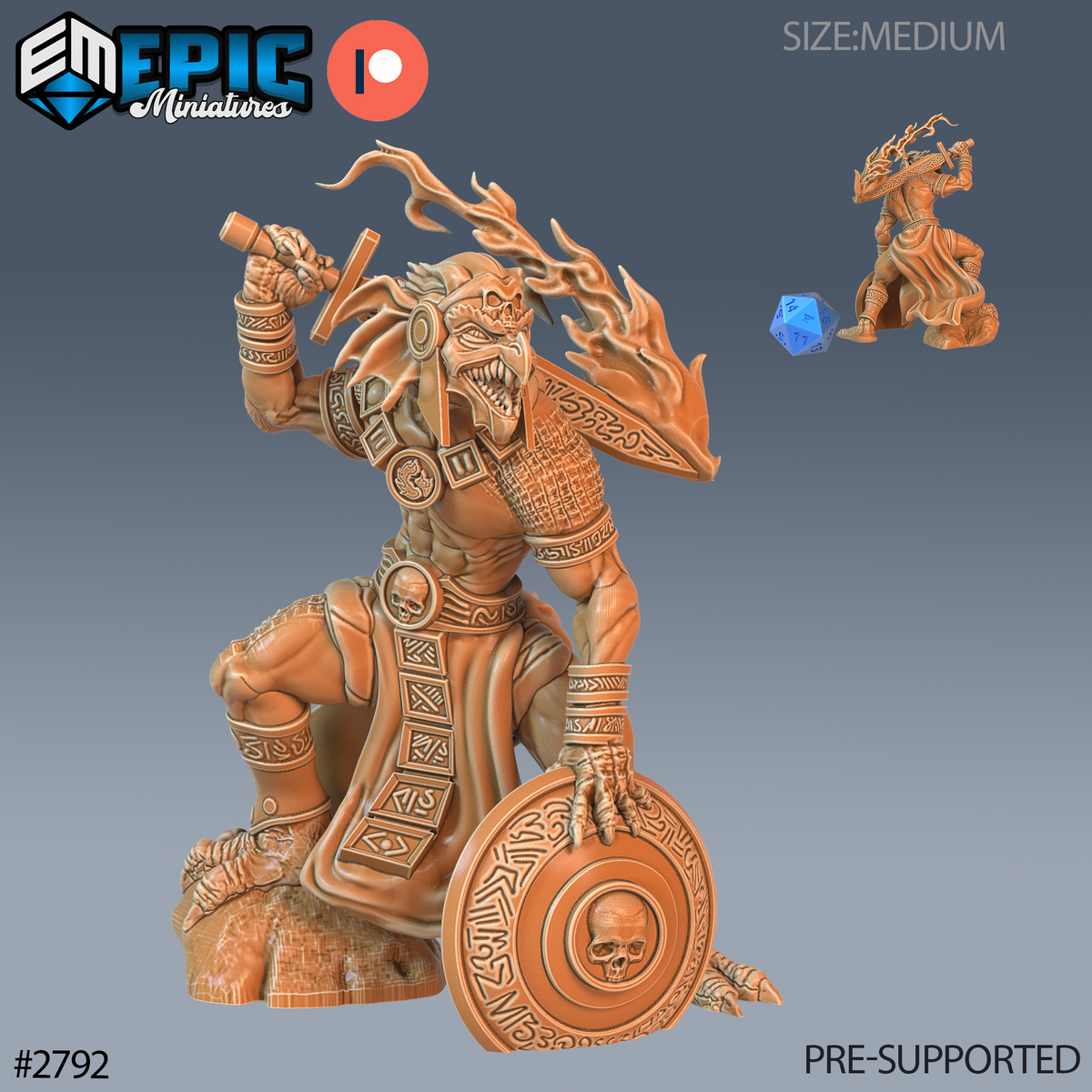 Dragon Kobold DND Miniature TTRPG Resin Figure 25mm Base