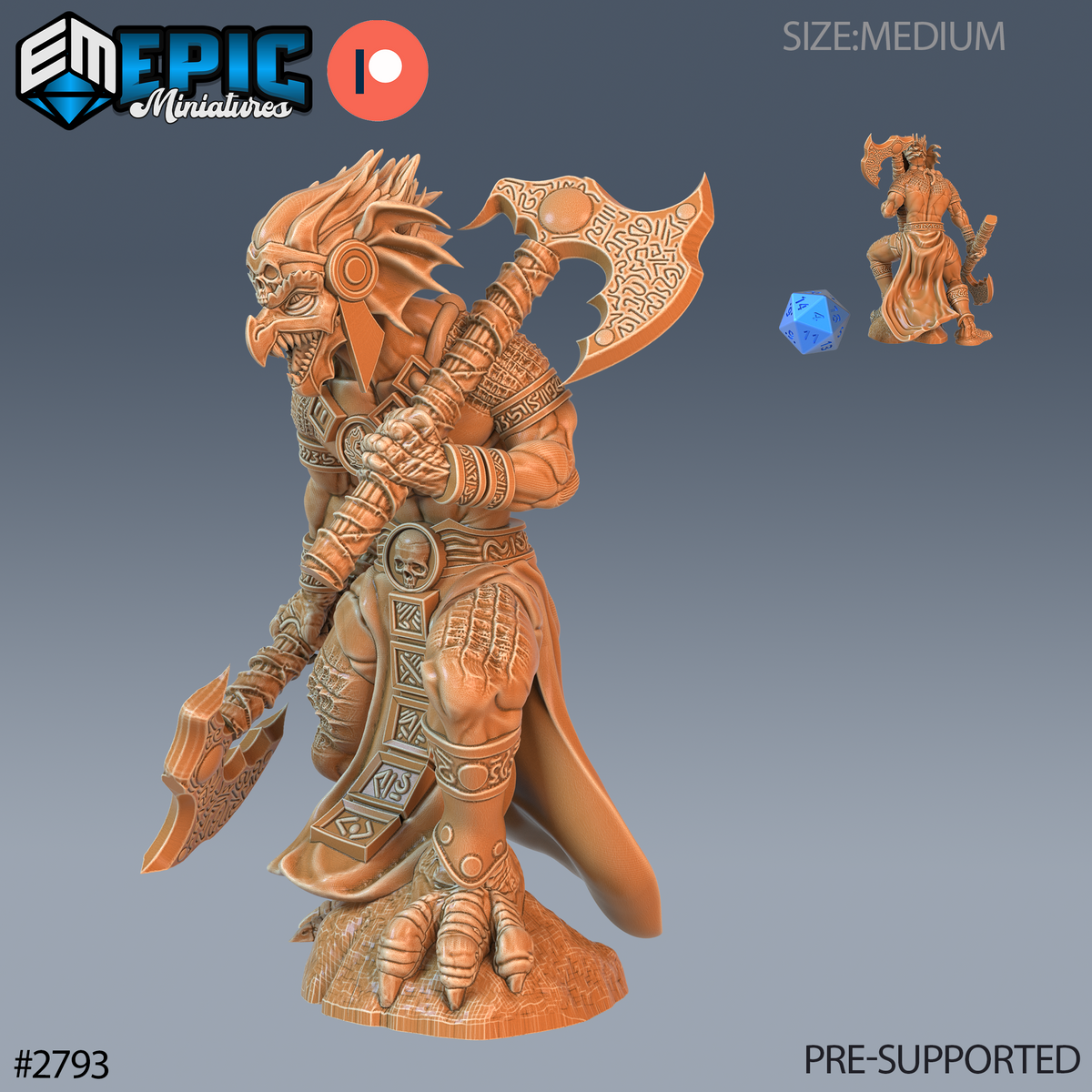 Dragon Kobold DND Miniature TTRPG Resin Figure 25mm Base