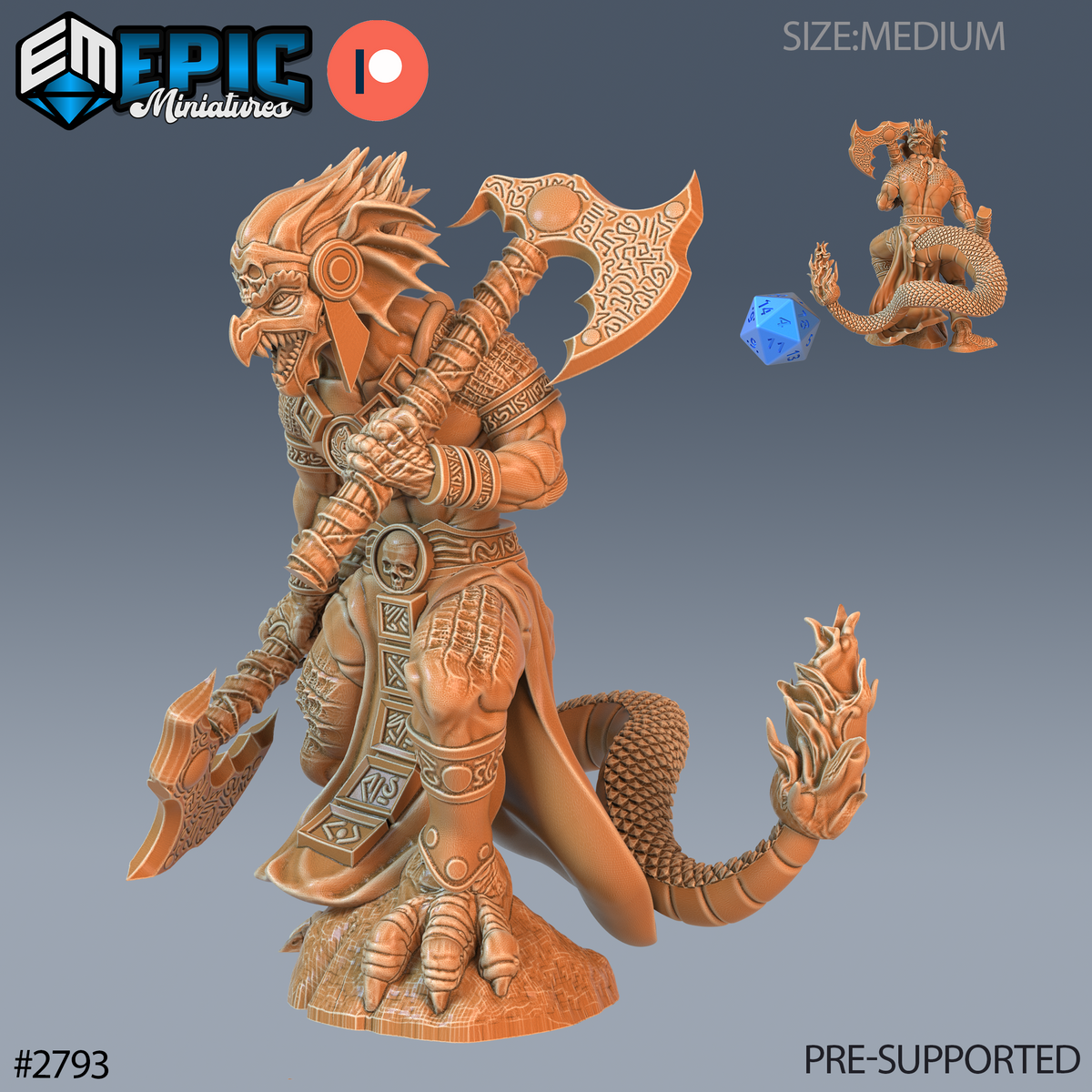 Dragon Kobold DND Miniature TTRPG Resin Figure 25mm Base