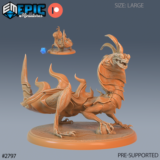 Cobra Lizard DND TTRPG Resin Model 51mm Base