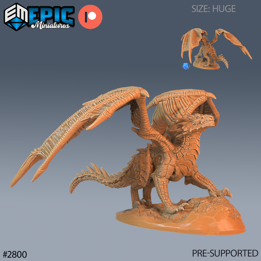 Nickel Dragon DND TTRPG Resin Model 76mm Base