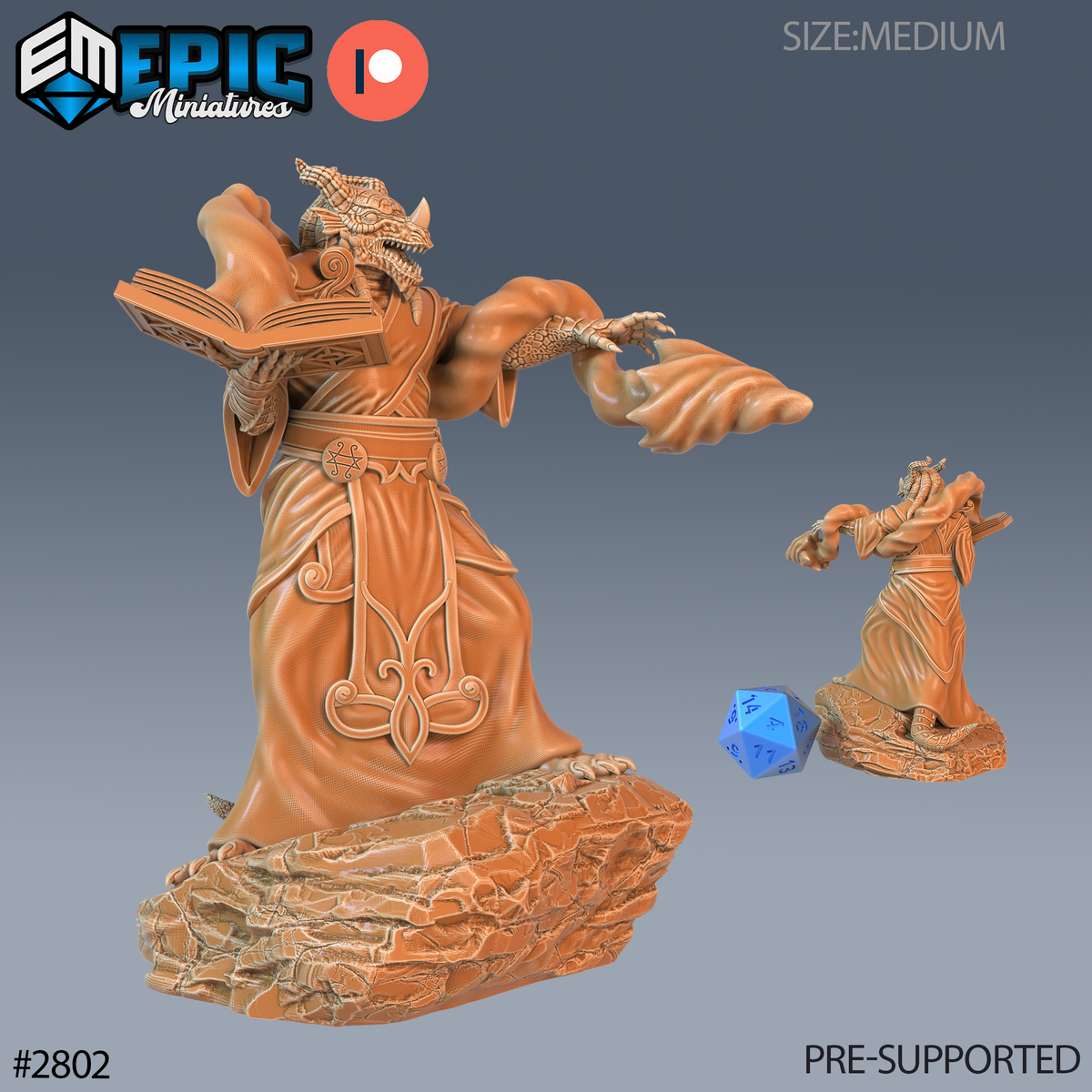Dragonborn Priest DND Miniature TTRPG Resin Figure 25mm Base