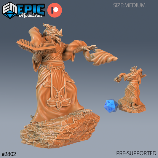 Dragonborn Priest DND Miniature TTRPG Resin Figure 25mm Base