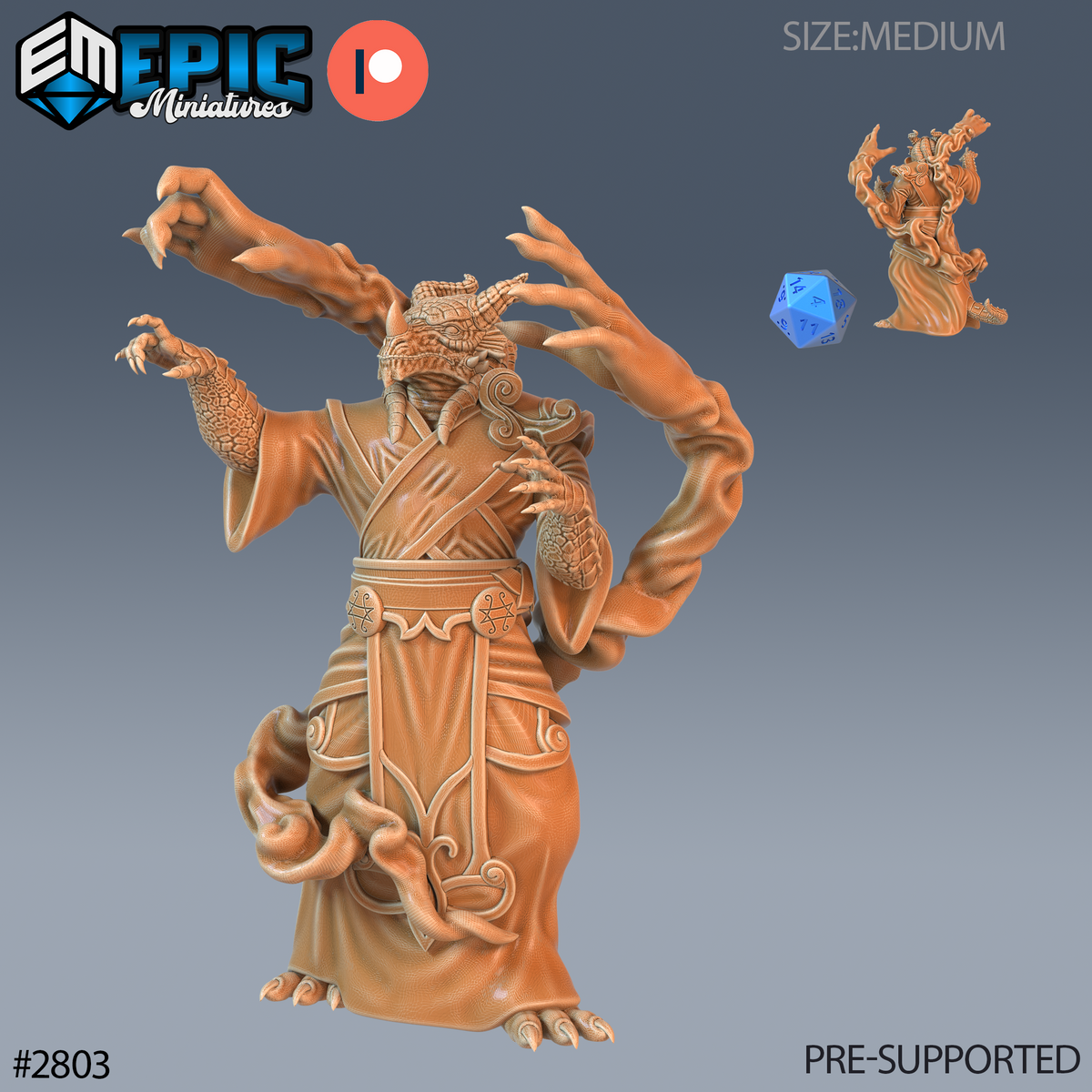 Dragonborn Priest DND Miniature TTRPG Resin Figure 25mm Base