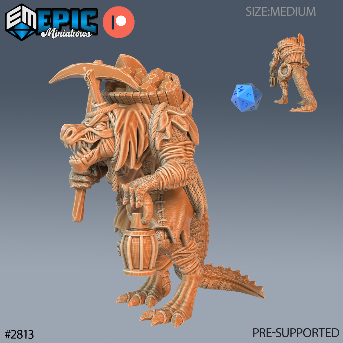 Lizard Tribe DND Miniatures TTRPG Resin Figures 25mm Base