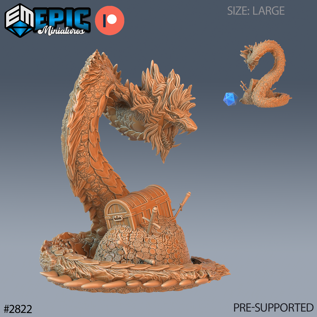 Beast Snake DND TTRPG Resin Model 51mm Base