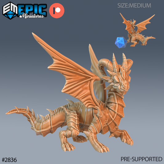 Dragon Wyrmling | Young Draconic Hatchling | Resin Tabletop RPG Figure | 25mm Base