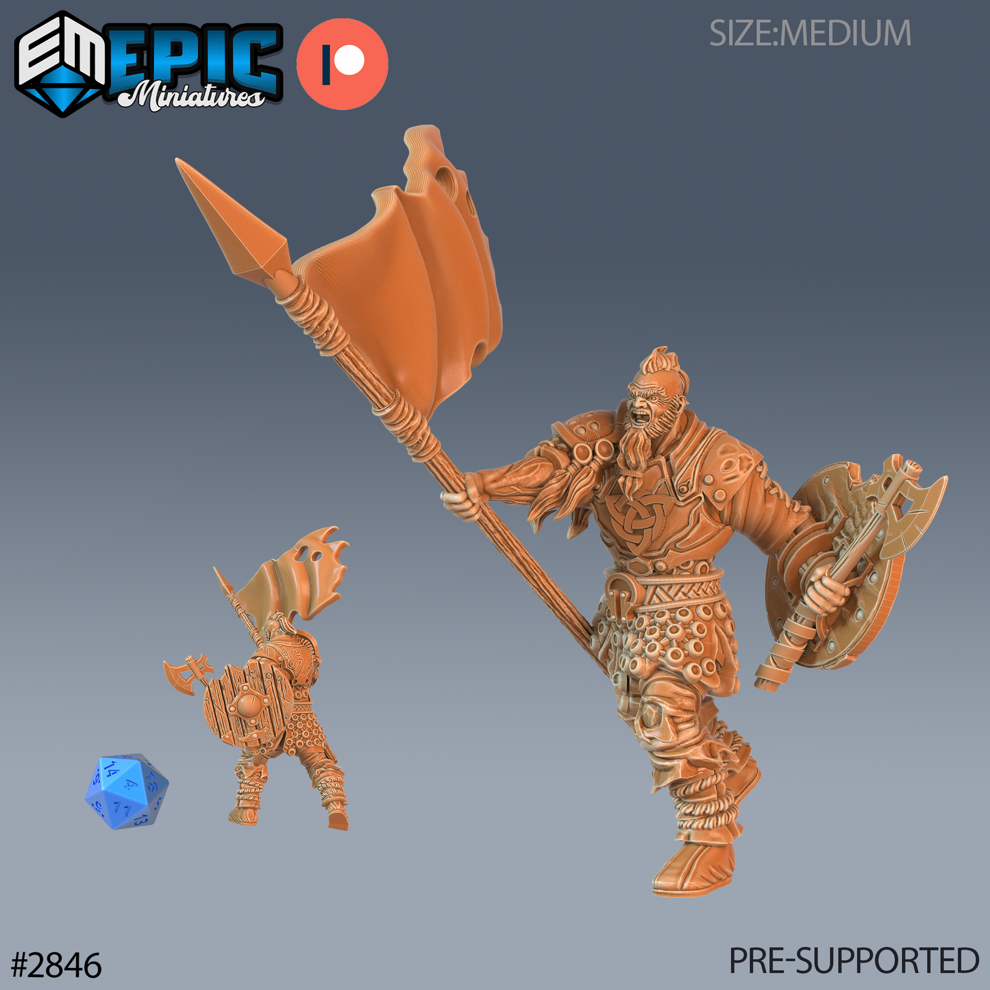 Viking Invader | Norse Raider Warrior | Resin Tabletop RPG Figure | 25mm Base