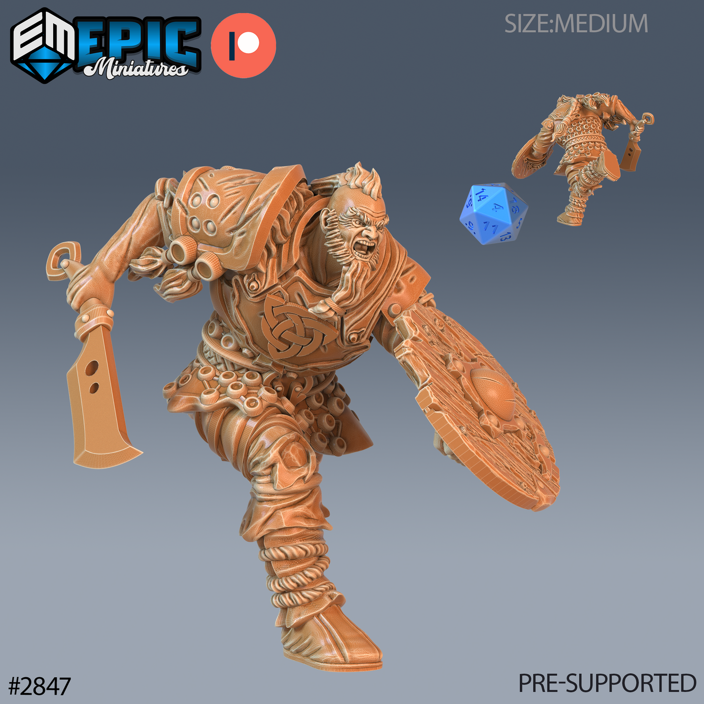 Viking Invader | Norse Raider Warrior | Resin Tabletop RPG Figure | 25mm Base