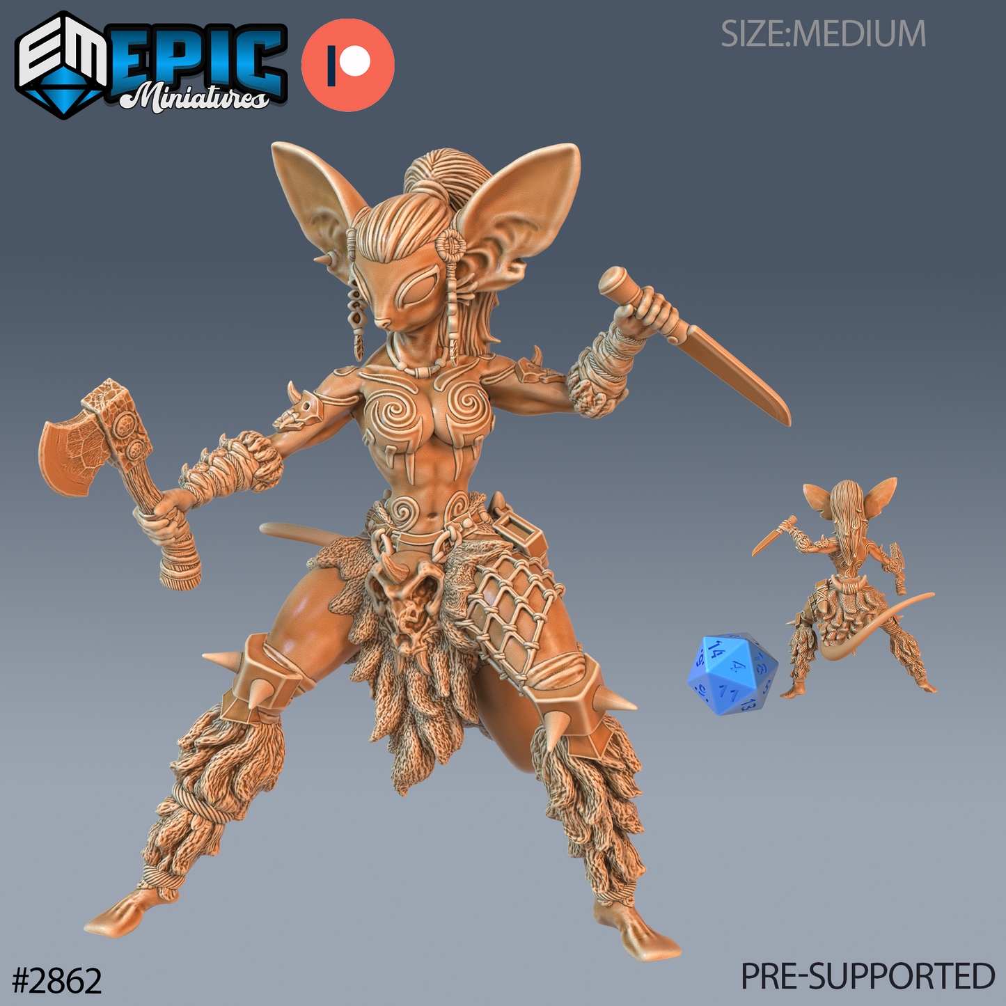 Mice Folk Viking | Tiny Norse Raider | Resin Tabletop RPG Figure | 25mm Base