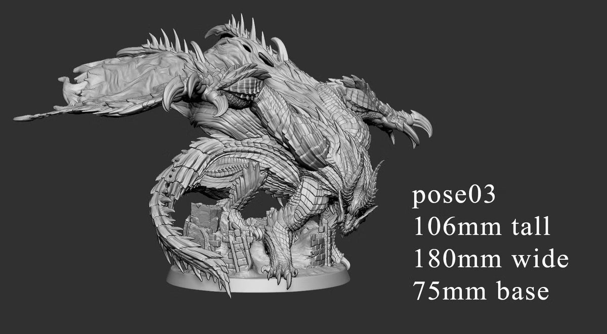 Dev Colossa DND TTRPG Resin Model 75mm Base