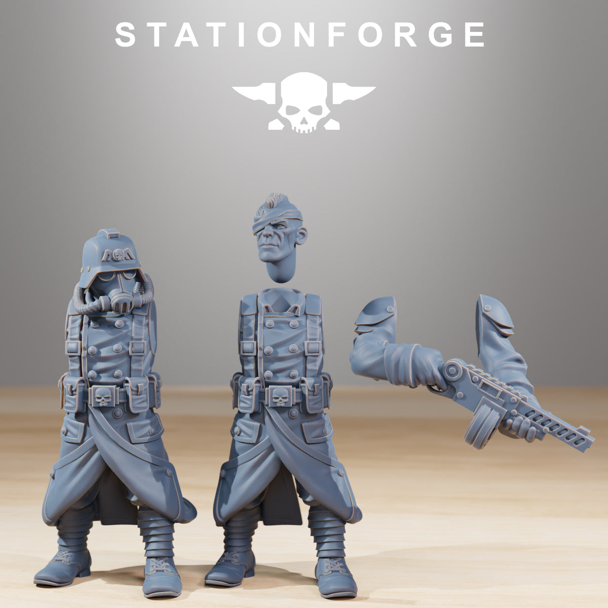 Grim Guard Combatants DND TTRPG Resin Models Squad of 10