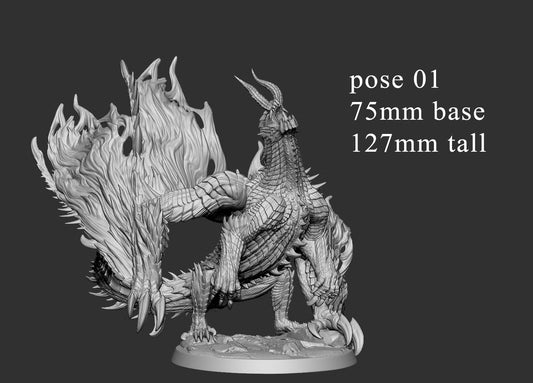 Dev Colossa DND TTRPG Resin Model 75mm Base