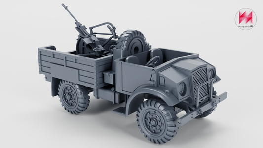 Chevrolet 15 CWT 4x4 CMP Breda 35 AA Gun 1:56 Scale Resin Model