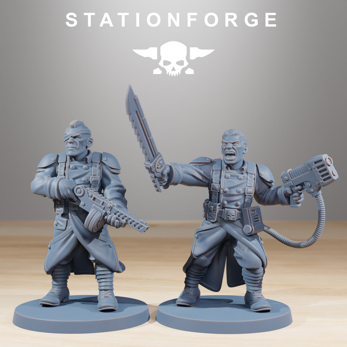 Grim Guard Combatants DND TTRPG Resin Models Squad of 10