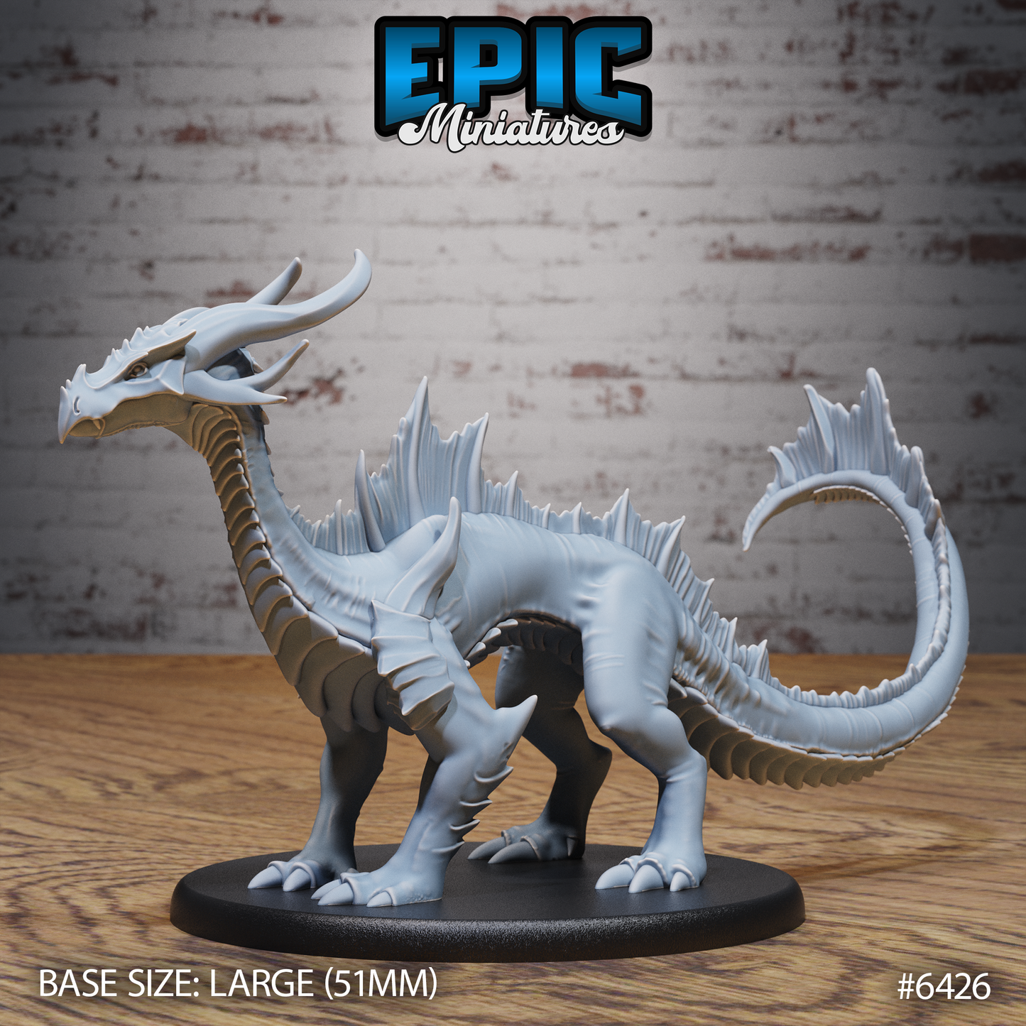 Emerald Guard Drake | Guardian Dragonkin | Resin Tabletop RPG Figure | 51mm Base