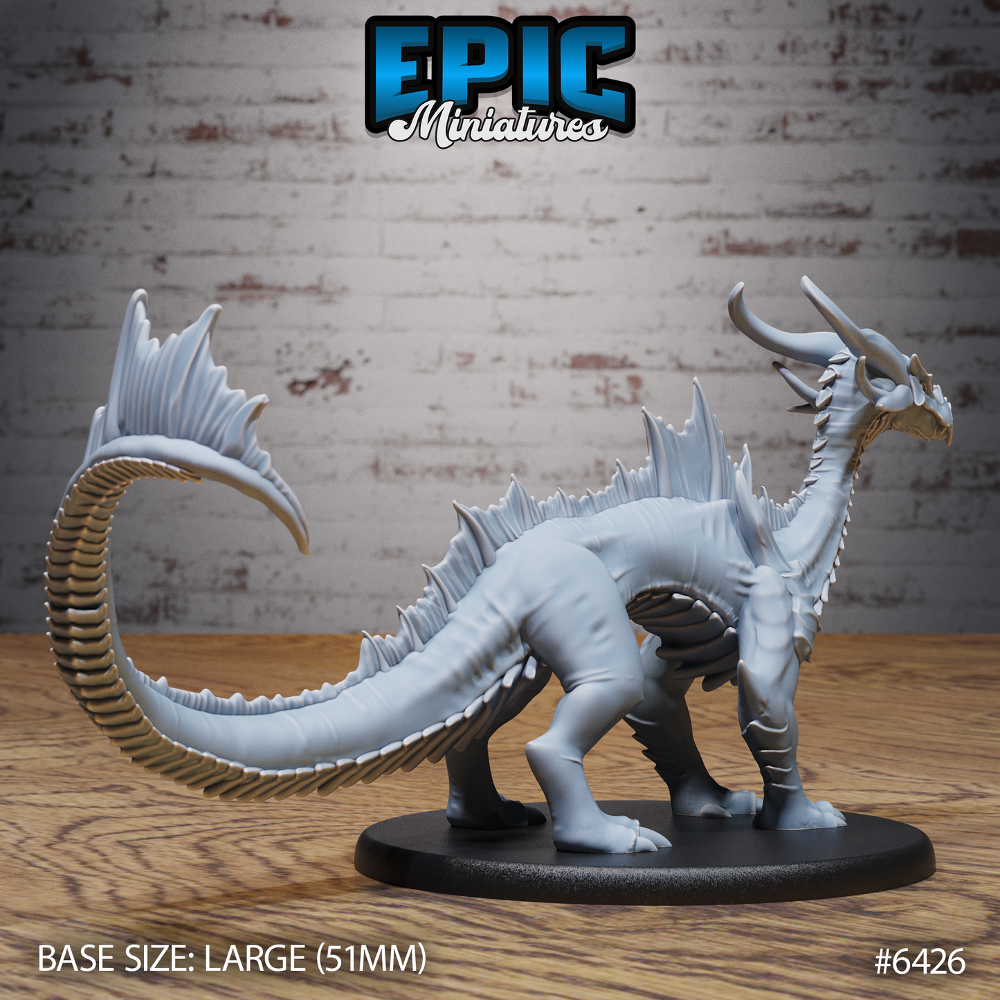 Emerald Guard Drake | Guardian Dragonkin | Resin Tabletop RPG Figure | 51mm Base