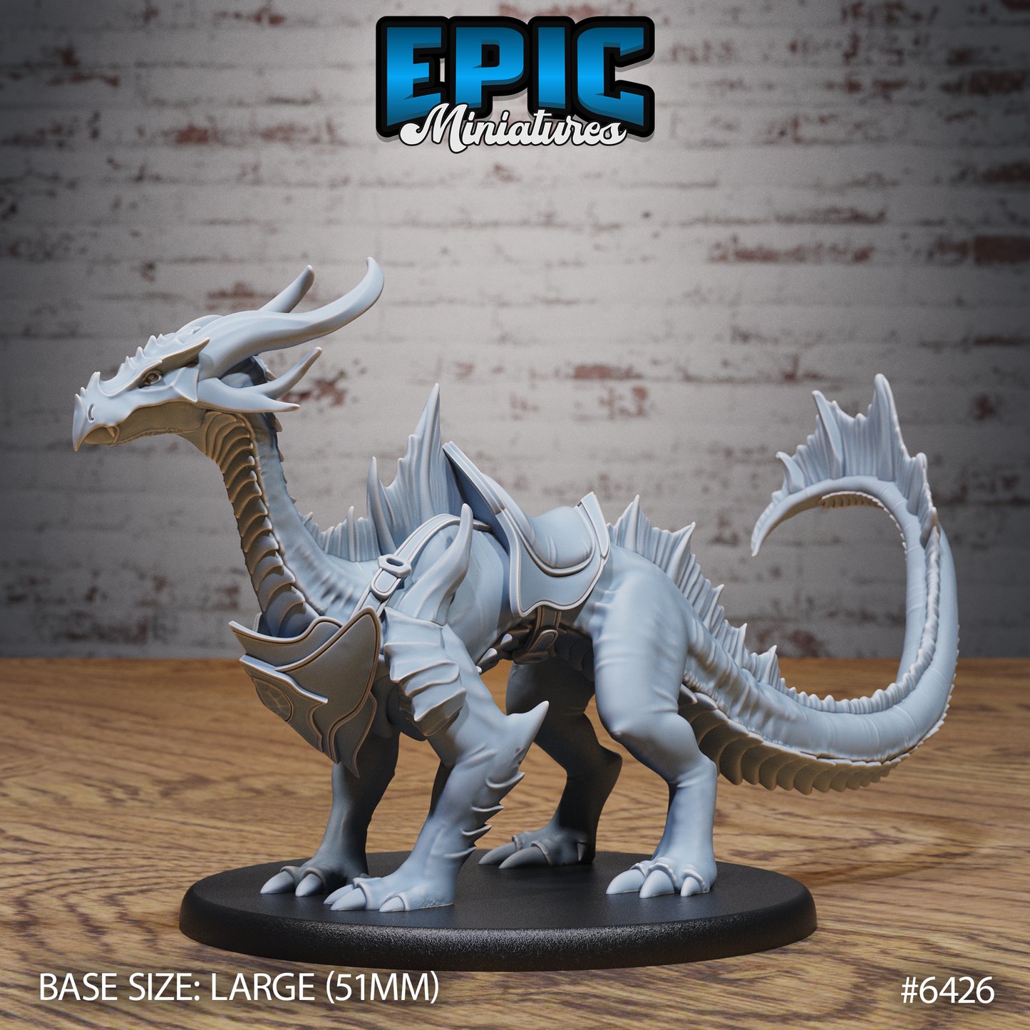 Emerald Guard Drake | Guardian Dragonkin | Resin Tabletop RPG Figure | 51mm Base