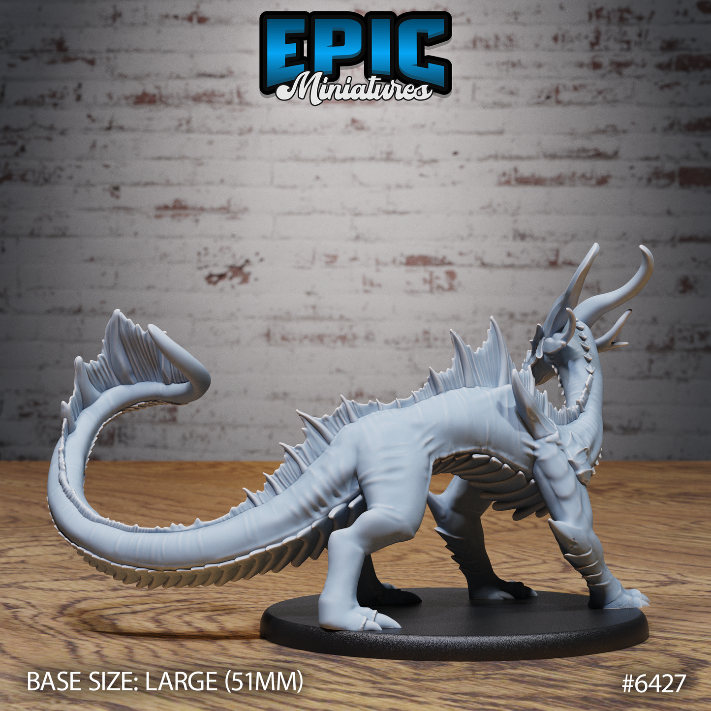 Emerald Guard Drake | Guardian Dragonkin | Resin Tabletop RPG Figure | 51mm Base
