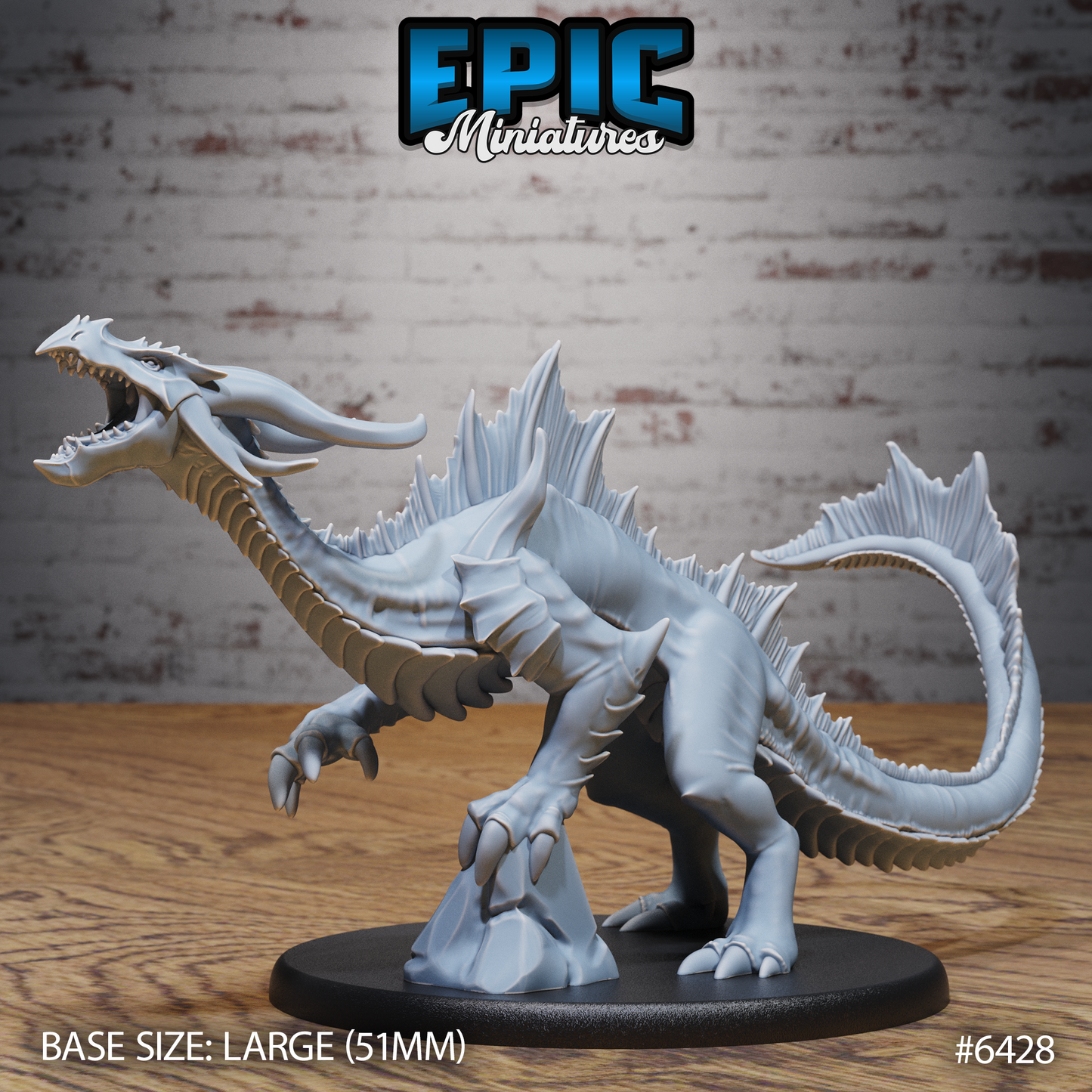 Emerald Guard Drake | Guardian Dragonkin | Resin Tabletop RPG Figure | 51mm Base