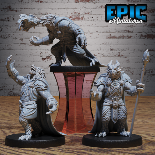 Dragonborn Mage | Arcane Spellcaster | Resin Tabletop RPG Figure | 25mm Base