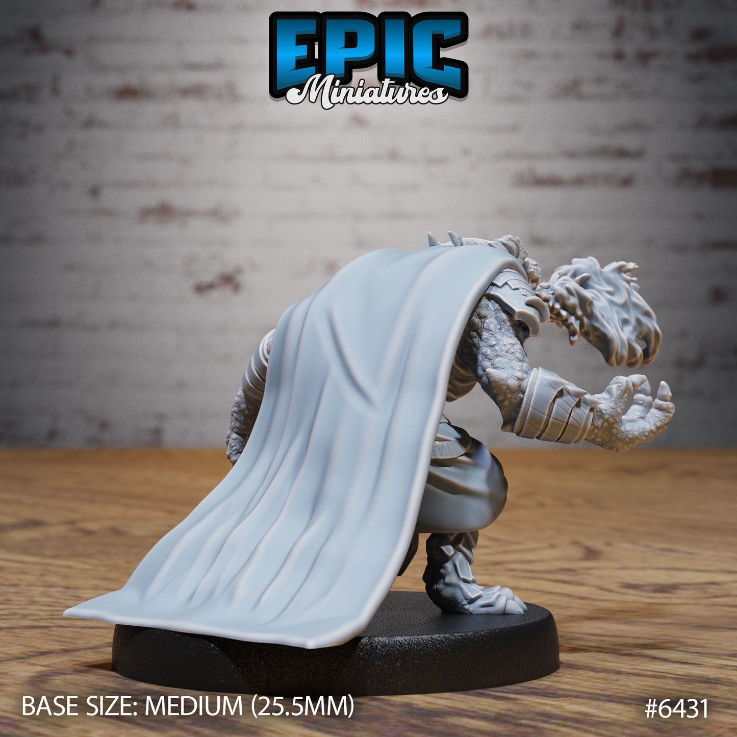 Dragonborn Mage | Arcane Spellcaster | Resin Tabletop RPG Figure | 25mm Base