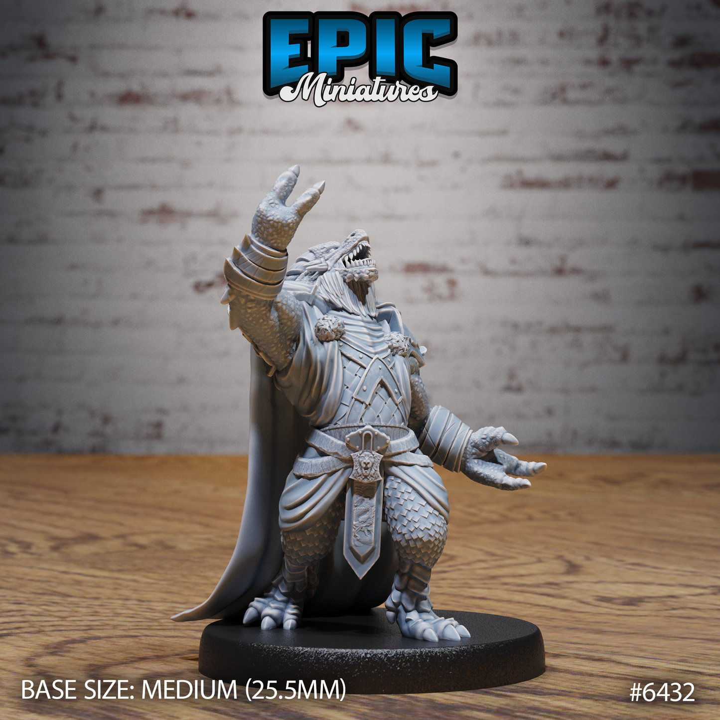 Dragonborn Mage | Arcane Spellcaster | Resin Tabletop RPG Figure | 25mm Base