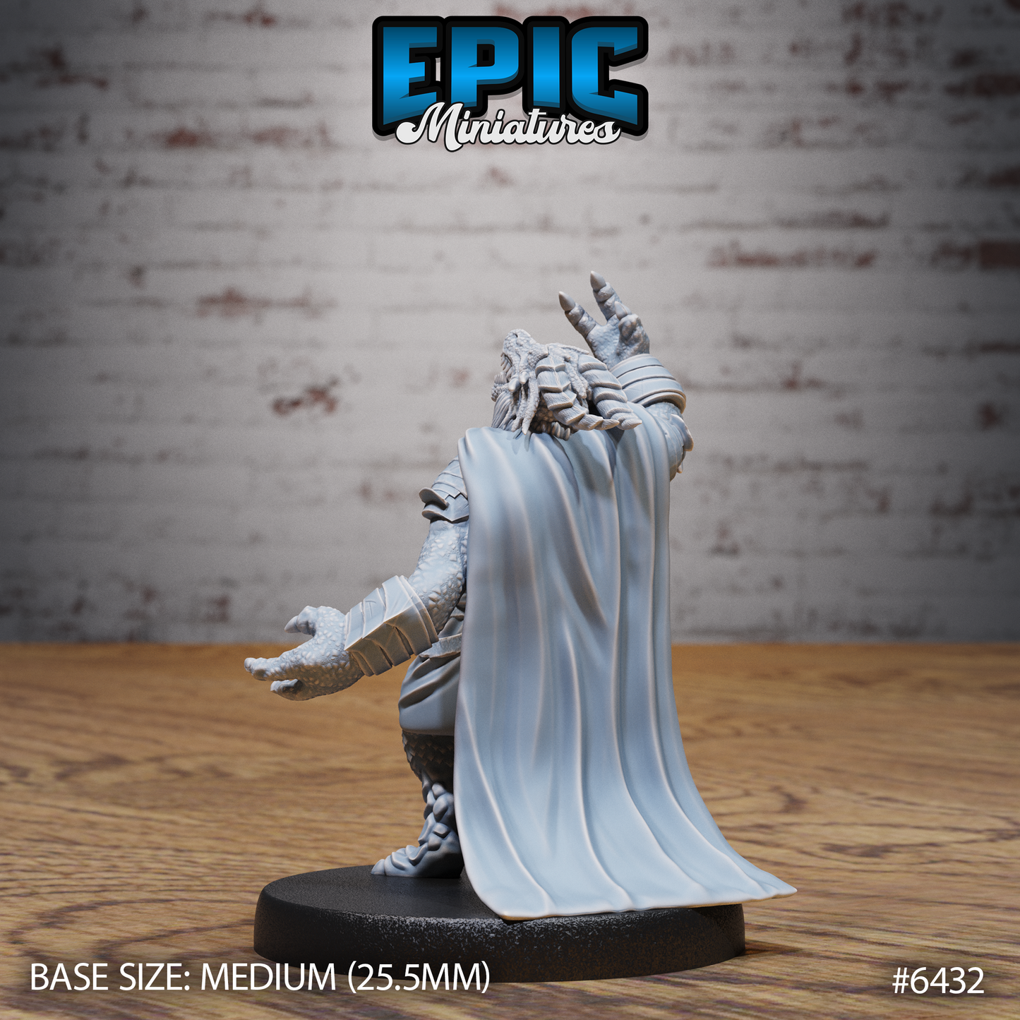 Dragonborn Mage | Arcane Spellcaster | Resin Tabletop RPG Figure | 25mm Base