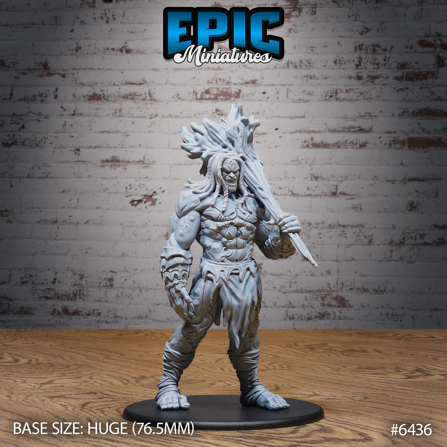 Primal Giant | Ancient Elemental Titan | Resin Tabletop RPG Figure | 76mm Base