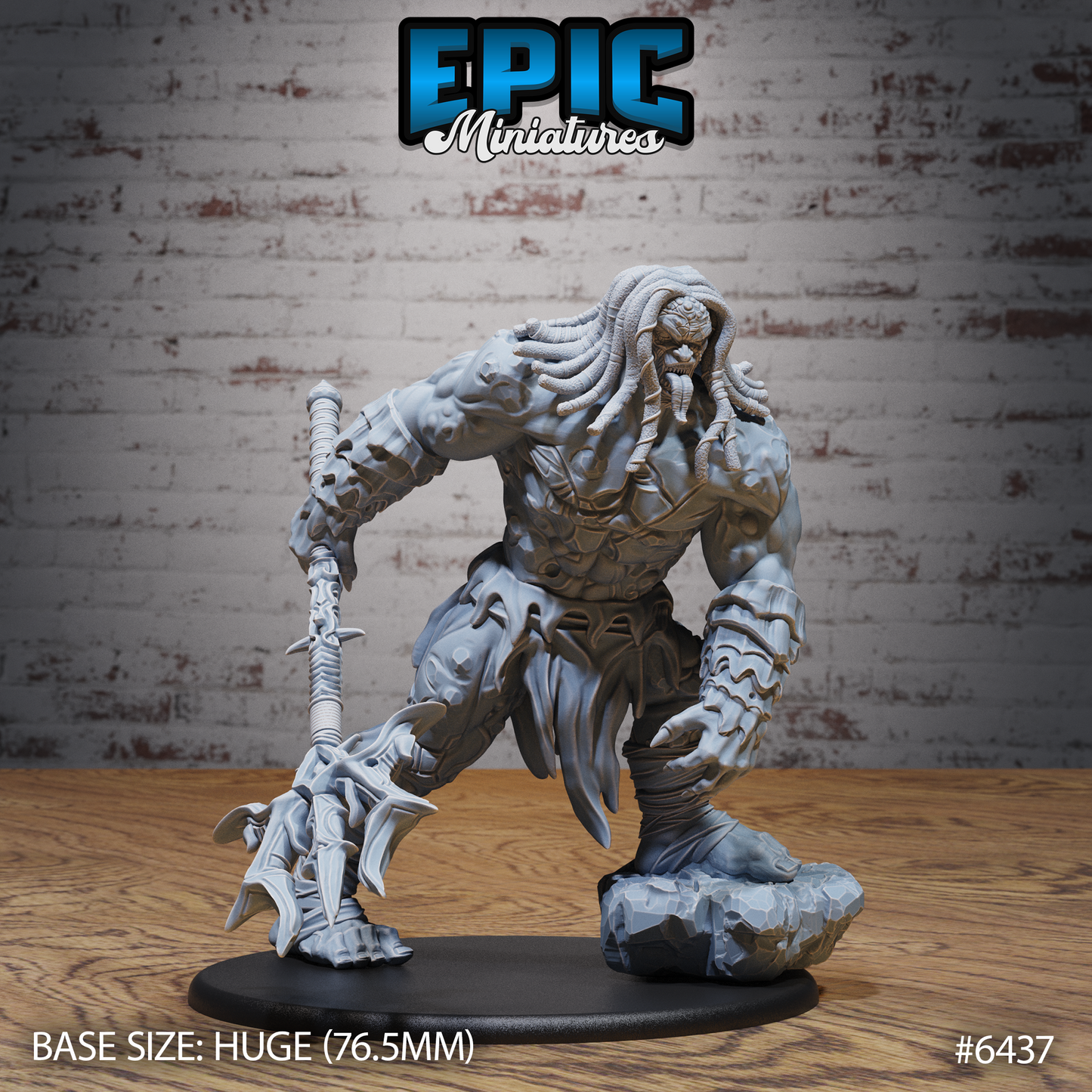 Primal Giant | Ancient Elemental Titan | Resin Tabletop RPG Figure | 76mm Base