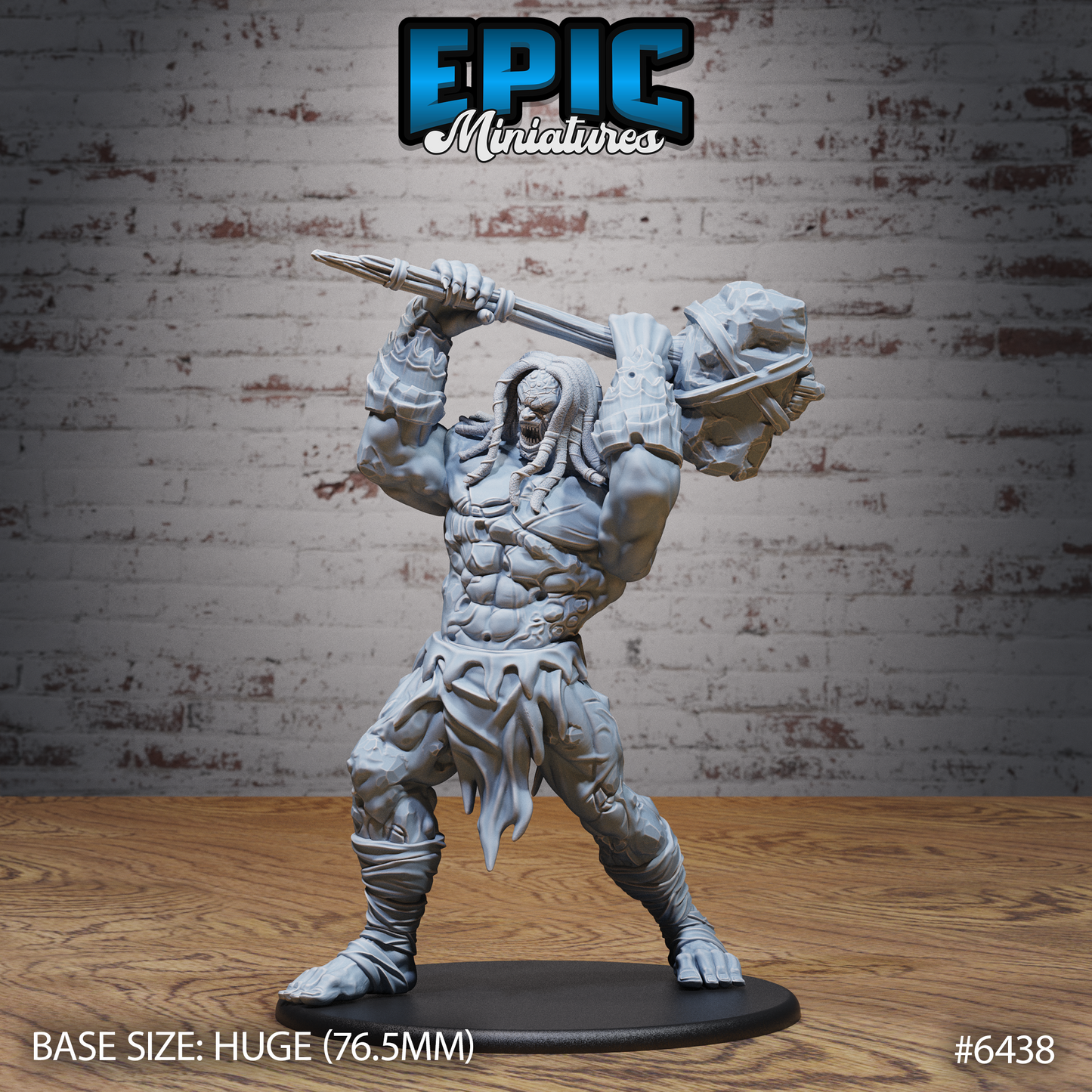 Primal Giant | Ancient Elemental Titan | Resin Tabletop RPG Figure | 76mm Base