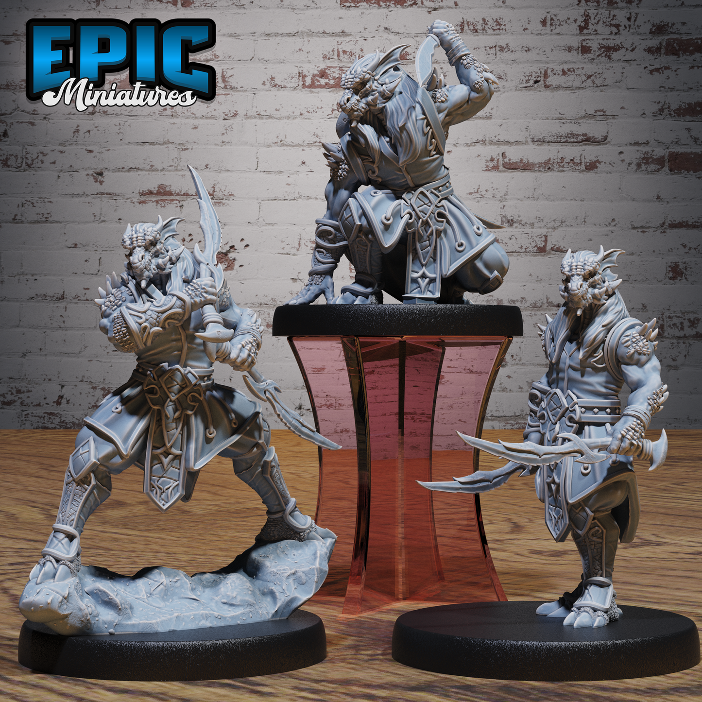 Dragonborn Rogue | Stealthy Draconic Assassin | Resin Tabletop RPG Figure | 25mm Base