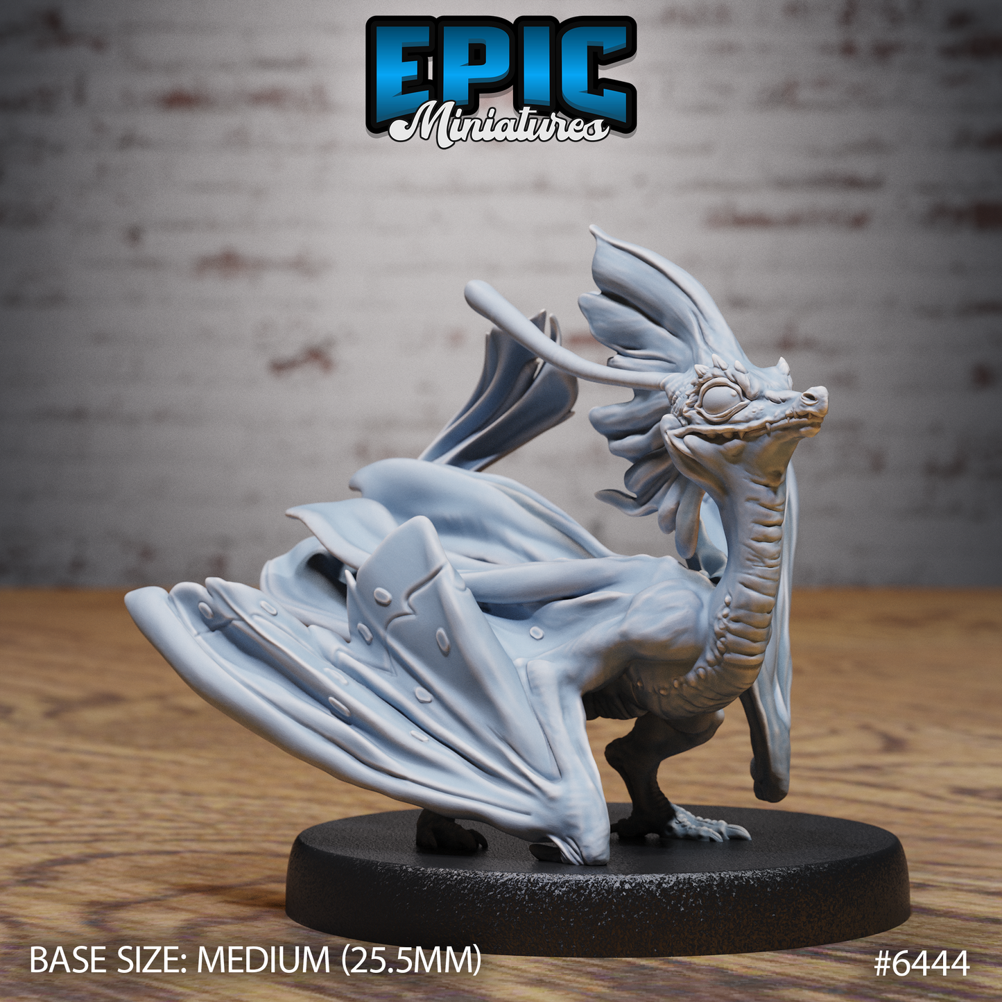 Fairy Wyvern | Magical Fey Dragon | Resin Tabletop RPG Figure | 25mm Base