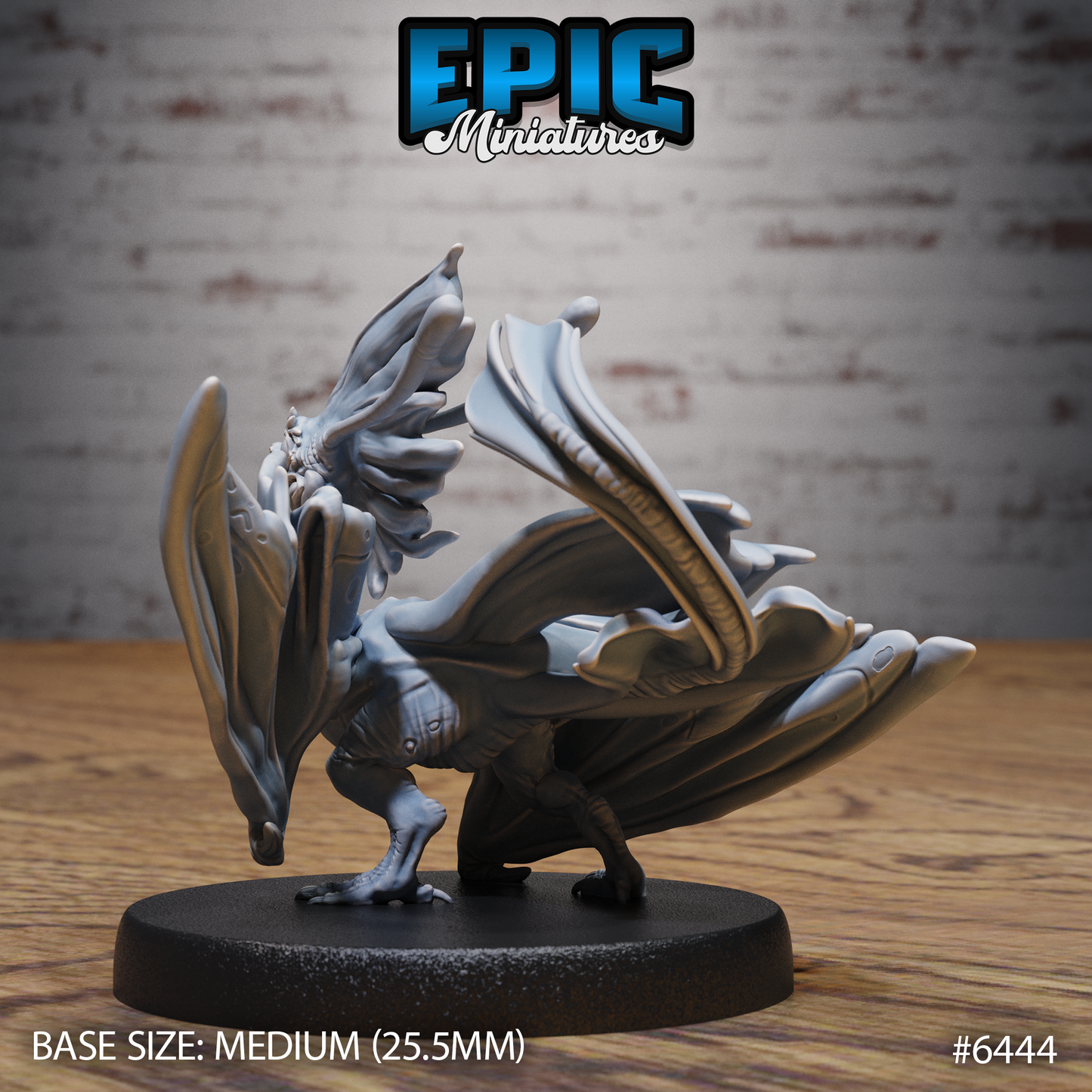 Fairy Wyvern | Magical Fey Dragon | Resin Tabletop RPG Figure | 25mm Base