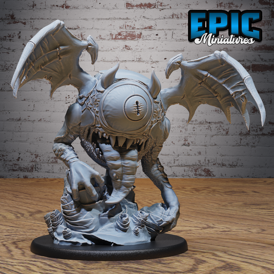 Draconic Eye Tyrant | Dragon Beholder Monster | Resin Tabletop RPG Figure | 51mm Base