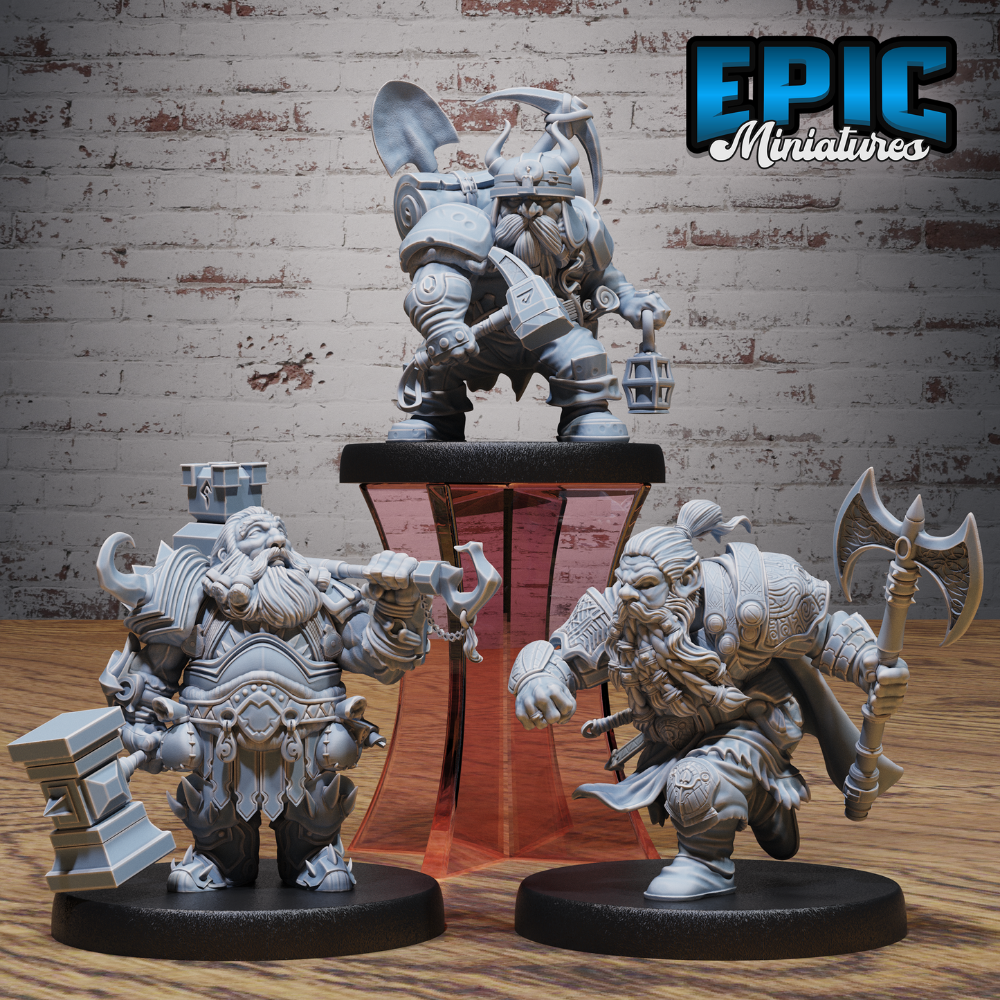 Dwarf Adventurers | Fantasy Dwarven Party | Resin Tabletop RPG Figures | 25mm Base