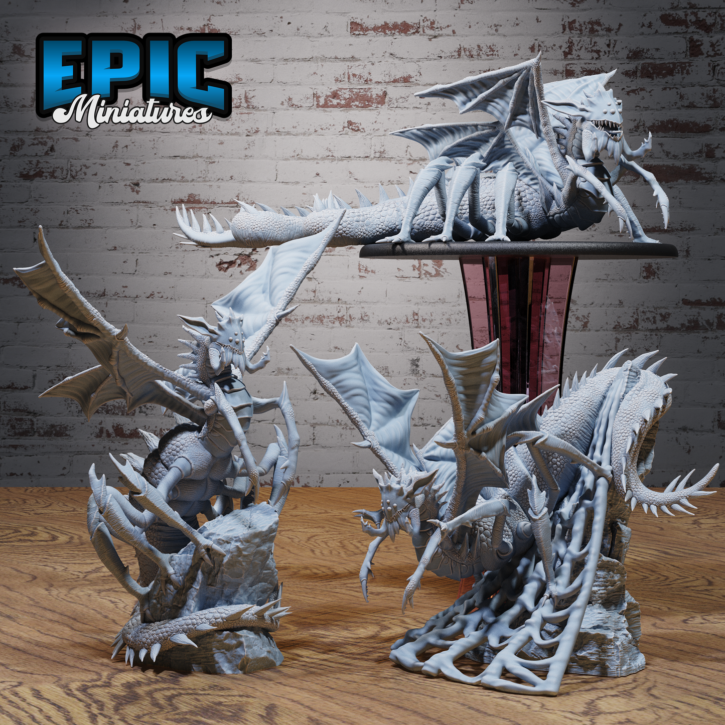Spider Dragon | Nightmare Arachnid Dragon | Resin Tabletop RPG Figure | 76mm Base