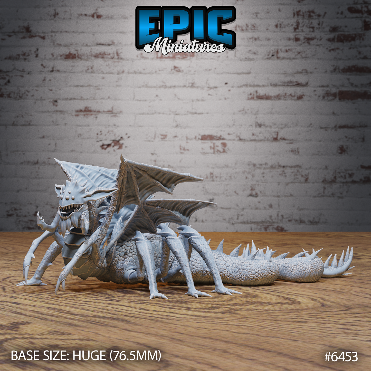 Spider Dragon | Nightmare Arachnid Dragon | Resin Tabletop RPG Figure | 76mm Base