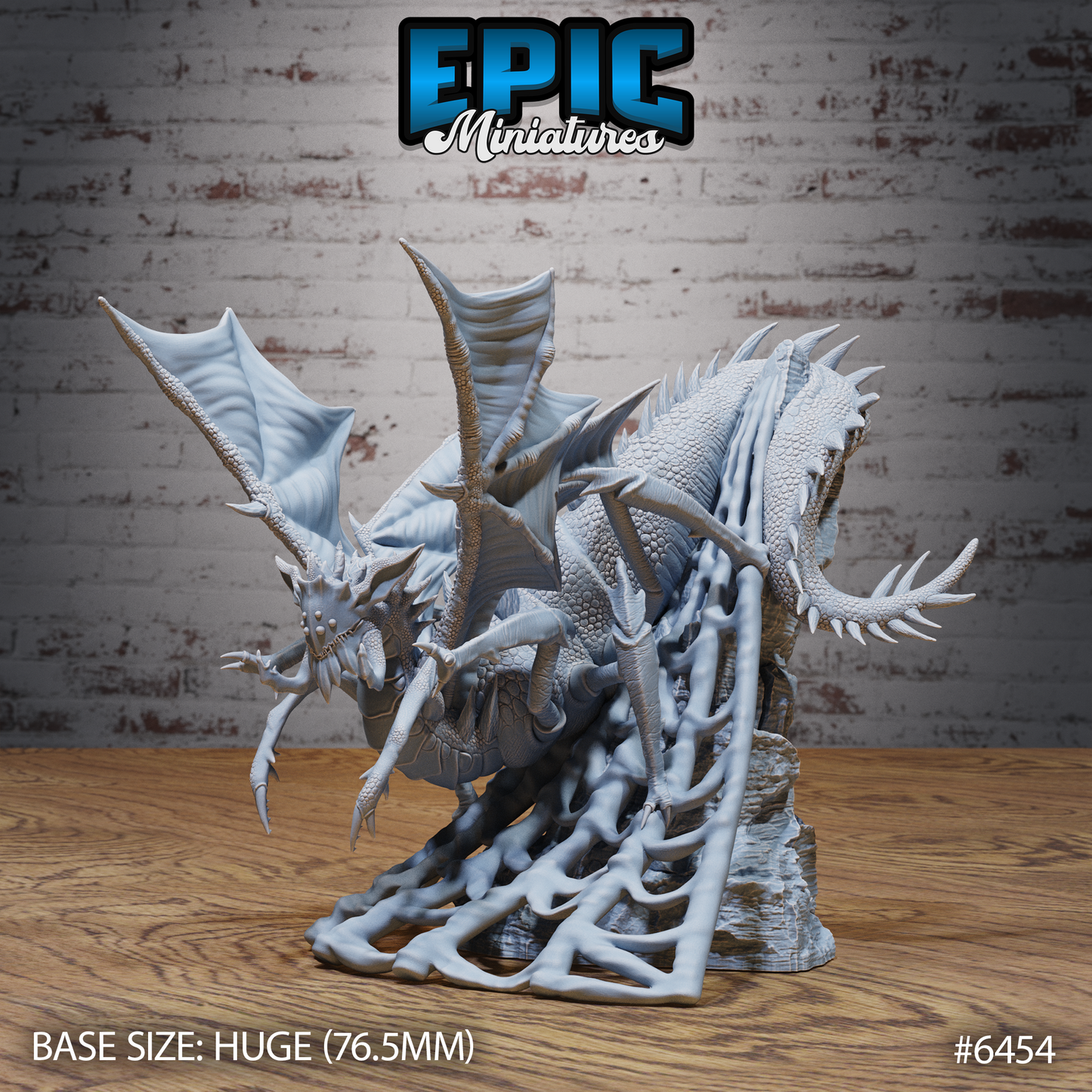 Spider Dragon | Nightmare Arachnid Dragon | Resin Tabletop RPG Figure | 76mm Base