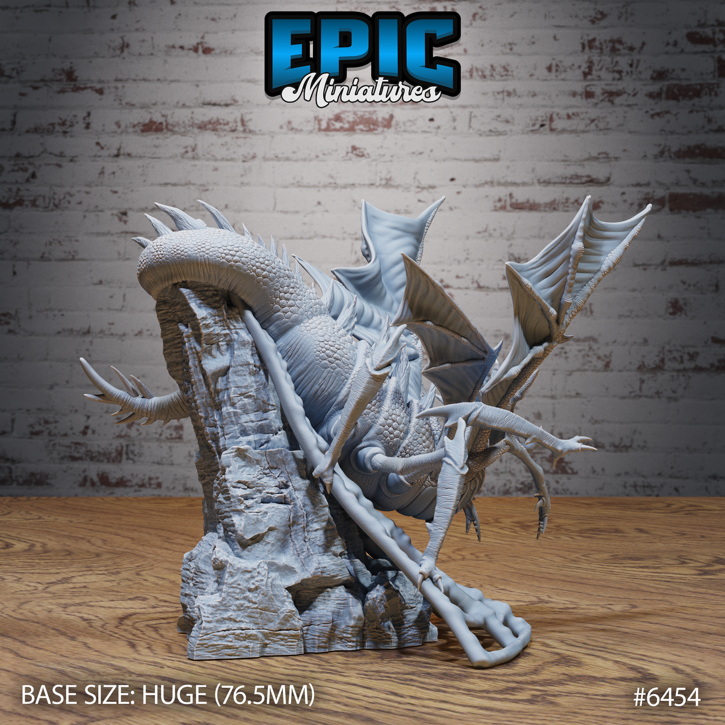 Spider Dragon | Nightmare Arachnid Dragon | Resin Tabletop RPG Figure | 76mm Base