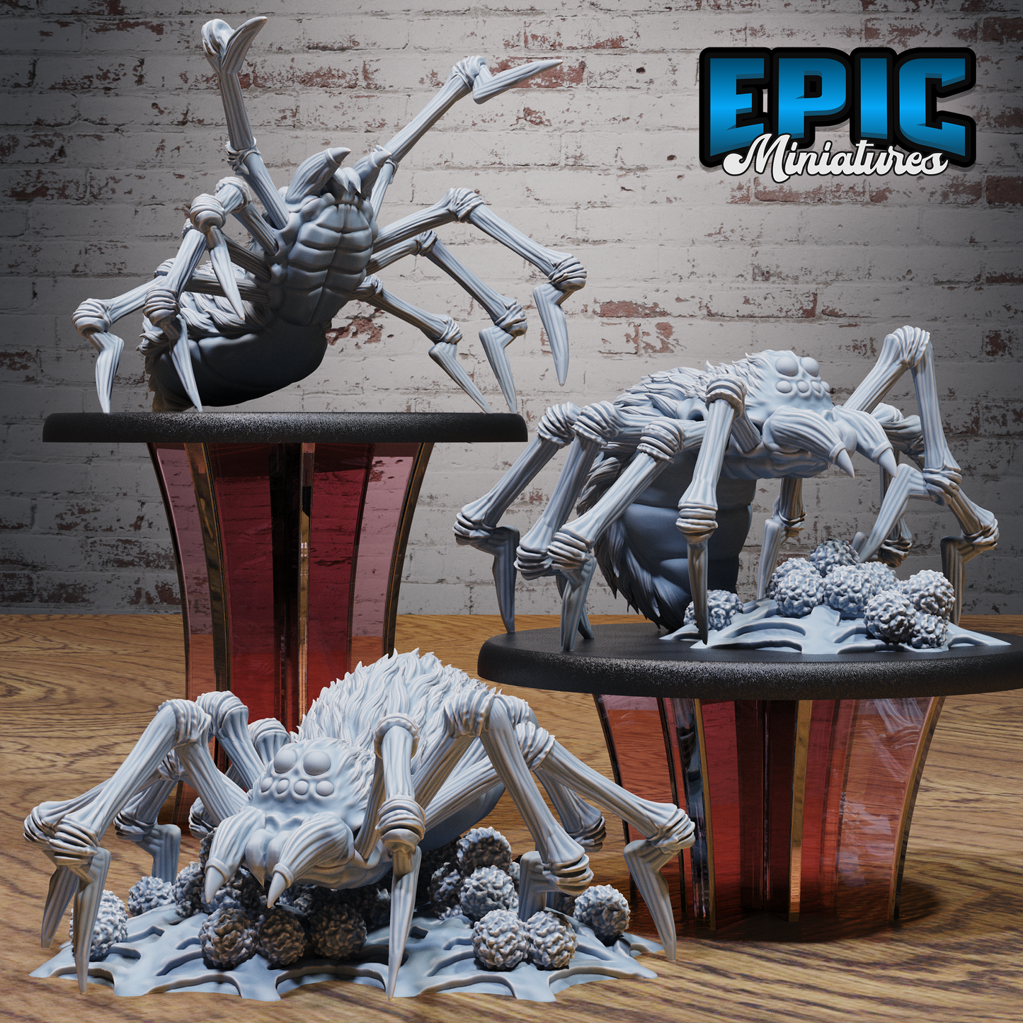 Dire Spider | Giant Venomous Arachnid | Resin Tabletop RPG Figure | 51mm Base