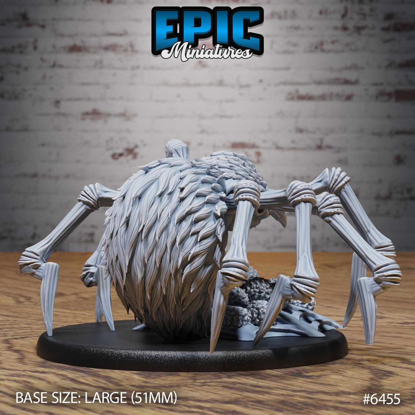 Dire Spider | Giant Venomous Arachnid | Resin Tabletop RPG Figure | 51mm Base