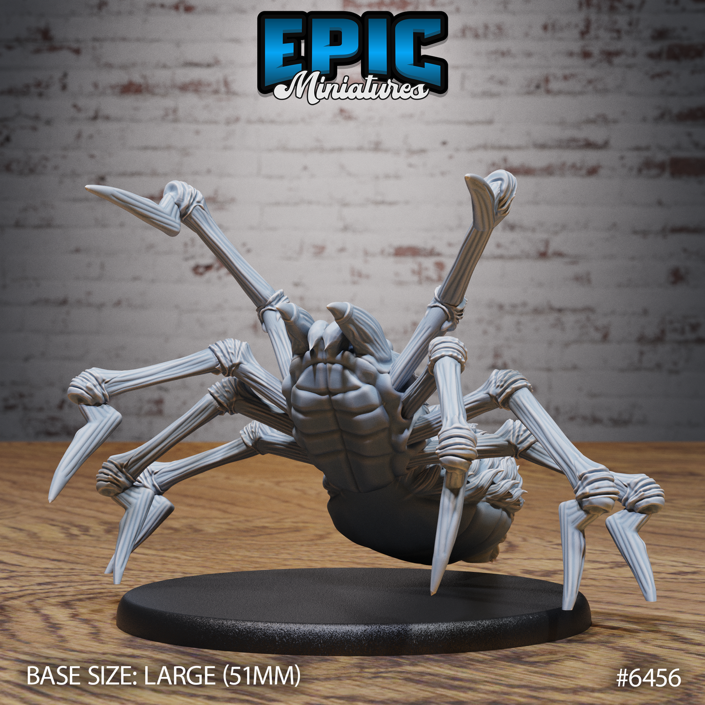 Dire Spider | Giant Venomous Arachnid | Resin Tabletop RPG Figure | 51mm Base
