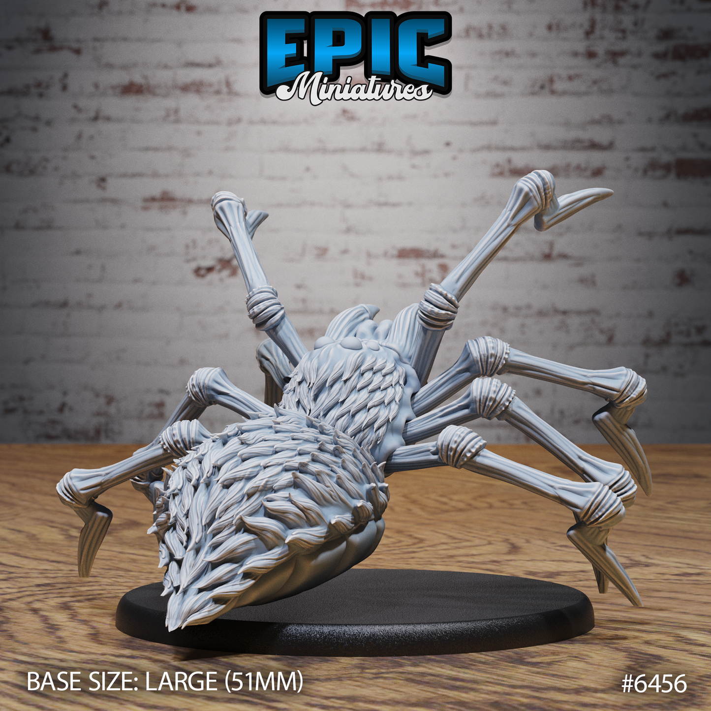 Dire Spider | Giant Venomous Arachnid | Resin Tabletop RPG Figure | 51mm Base