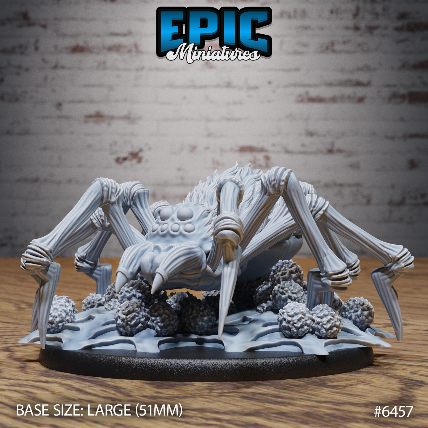 Dire Spider | Giant Venomous Arachnid | Resin Tabletop RPG Figure | 51mm Base