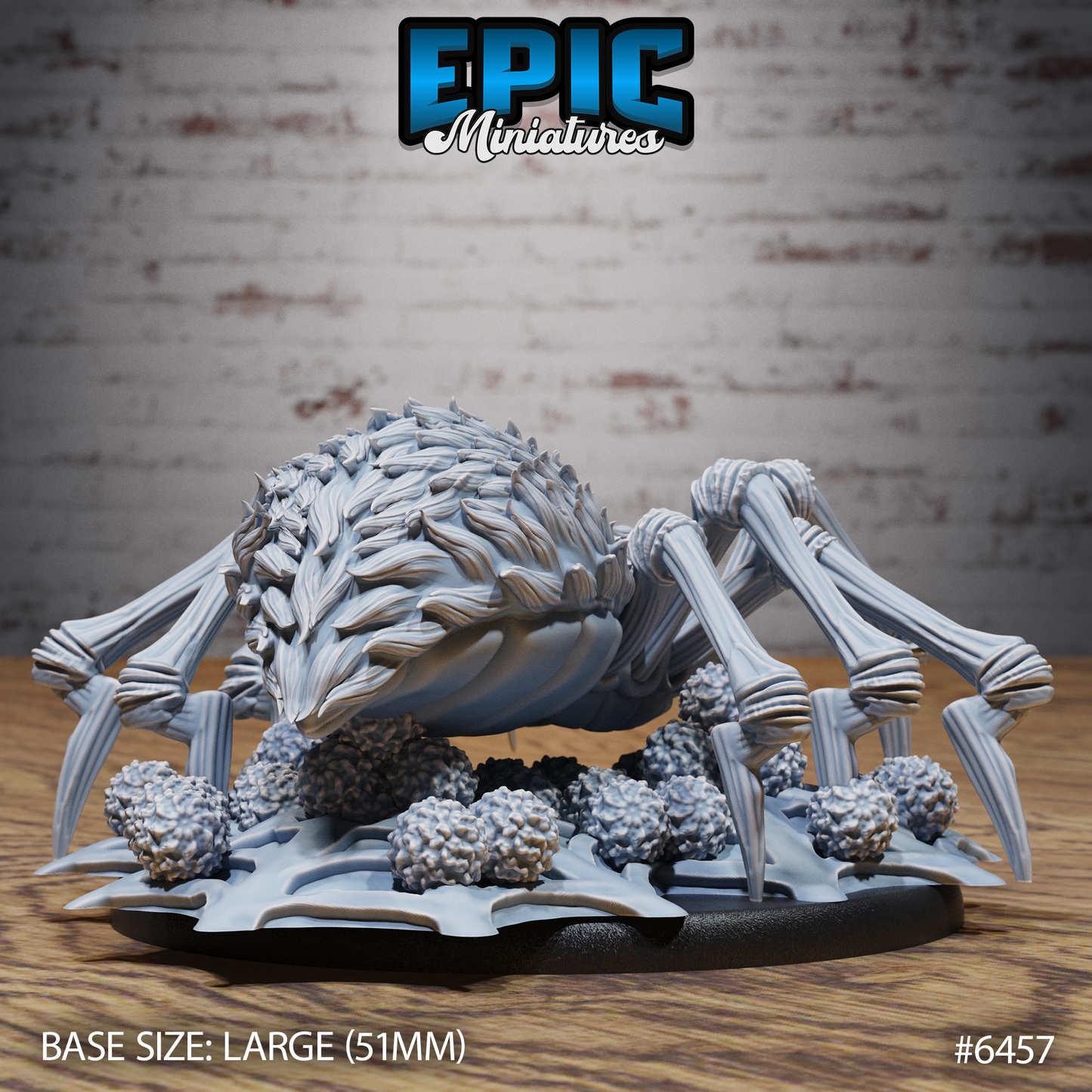 Dire Spider | Giant Venomous Arachnid | Resin Tabletop RPG Figure | 51mm Base